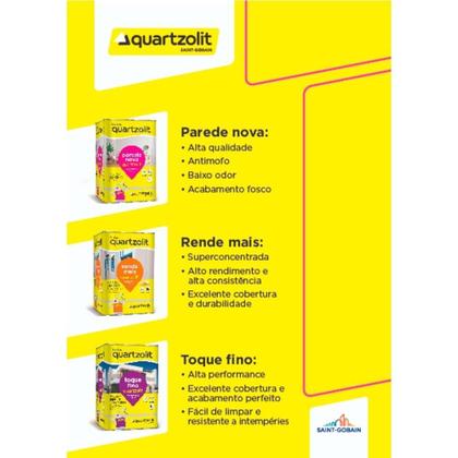 Imagem de Tinta Acrílica Quartzolit Parede Nova Econômica Branco Neve 18 Litros