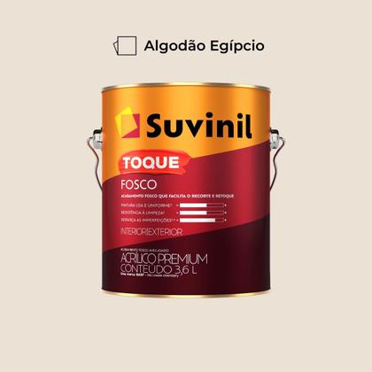 Imagem de Tinta Acrílica Toque Fosco Select Algodão Egípcio 3,6L Suvinil 