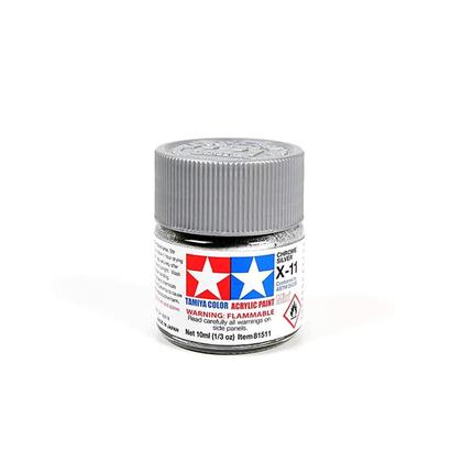 Imagem de Tinta Acrílica X11 Prata Cromado 10Ml Tamiya 81511