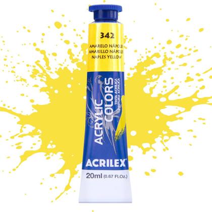 Imagem de Tinta Acrylic Colors Acrilex 20ml 342 Amarelo Nápoles