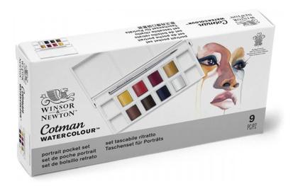 Imagem de Tinta Aquarela Pastilha Winsor Newton Cotman 8 Cores Retrato