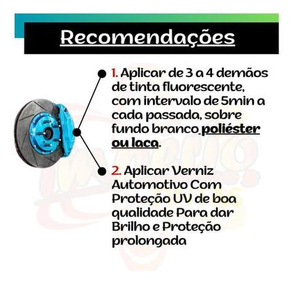 Imagem de Tinta Automotiva Fluorescente Poliéster Neon 100ml - Cores