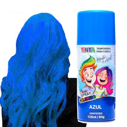 Imagem de Tinta Azul Temporária Infantil e Adulto Festa Cabelo Maluco