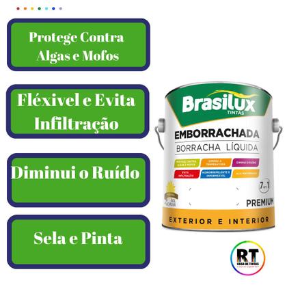 Imagem de Tinta Borracha Líquida Cinza 3.2l Premium Brasilux