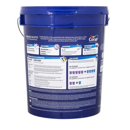 Imagem de Tinta Coral rende Muito Fosco Acrilico Branco Balde 20L