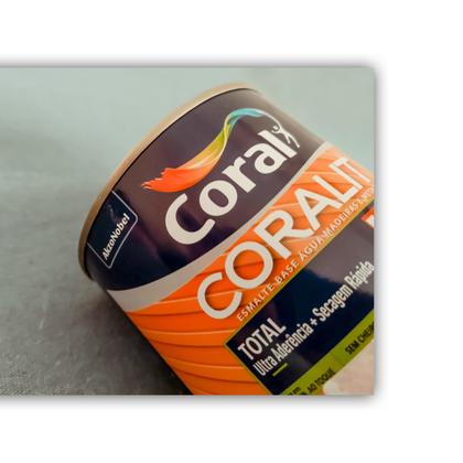 Imagem de Tinta Coralit Total Brilhante Branco Sem Cheiro 900ml Coral 