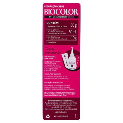 Imagem de Tinta de Cabelo Biocolor Mini Kit Castanho Escuro Chic 3.0