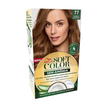 Imagem de Tinta de Cabelo Soft Color 77 Marrom Dourado 35g