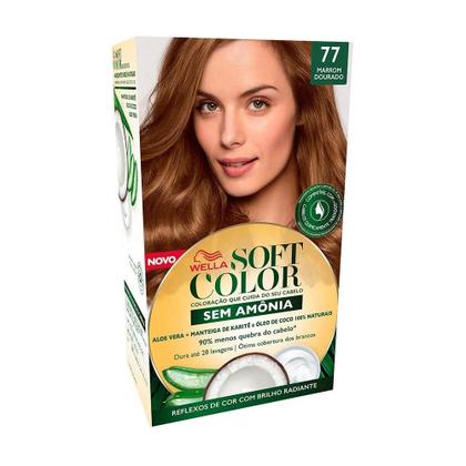 Imagem de Tinta de Cabelo Soft Color 77 Marrom Dourado 35g