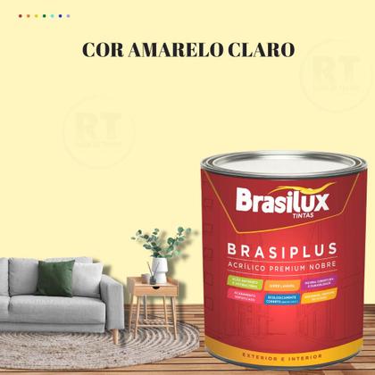 Imagem de Tinta de Parede Amarelo Brasiplus Fosca 800ml