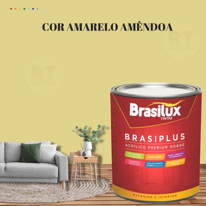 Imagem de Tinta de Parede Amarelo Brasiplus Fosca 800ml