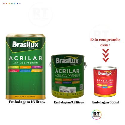 Imagem de Tinta de Parede Amarelo Brasiplus Fosca 800ml