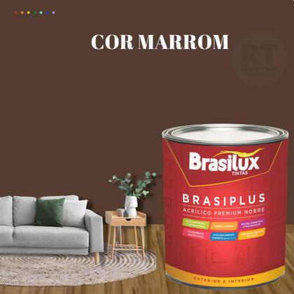 Imagem de Tinta de Parede Marrom 800ml Brasiplus Fosca