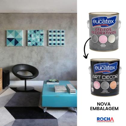 Imagem de Tinta Efeito Cimento Queimado 5Kg Cor Cinza Crômio Eucatex