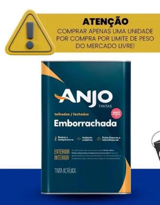 Imagem de Tinta Emborrachada Anjo Cinza 18l Contra Infiltração E Fissuras