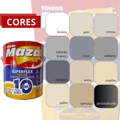 Imagem de Tinta Emborrachada Superflex 10 em 1 3,6KG Cores