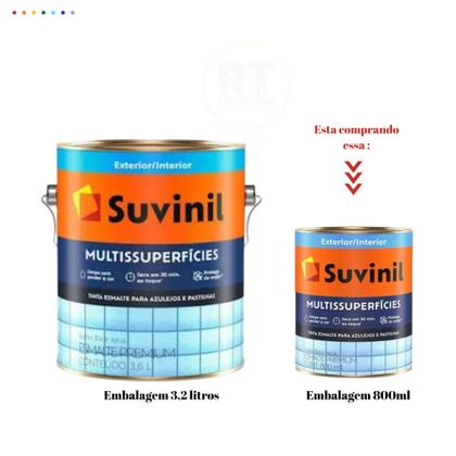 Imagem de Tinta Epóxi Base Água Suvinil Multissuperfícies Azulejos e Banheiros Antimofo Lavável 800ml