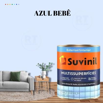 Imagem de Tinta Epóxi Base Água Suvinil Multissuperfícies Azulejos e Banheiros Antimofo Lavável 800ml