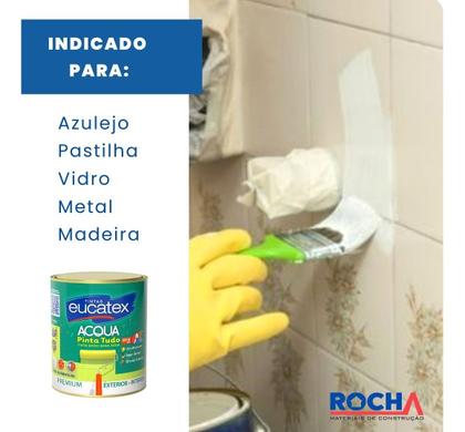 Imagem de Tinta Epóxi p/  Azulejo Madeira Parede Eucatex 900ml Branca