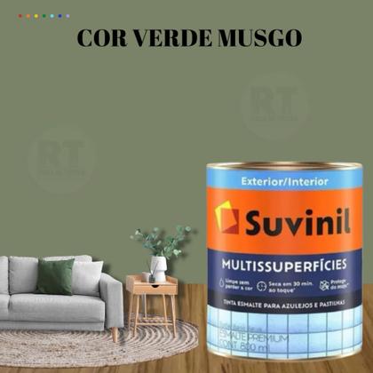 Imagem de Tinta Epóxi Suvinil Multissuperfícies Antimofo Base Água Cor Verde Lavável 800ml