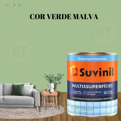 Imagem de Tinta Epóxi Suvinil Multissuperfícies Antimofo Base Água Cor Verde Lavável 800ml