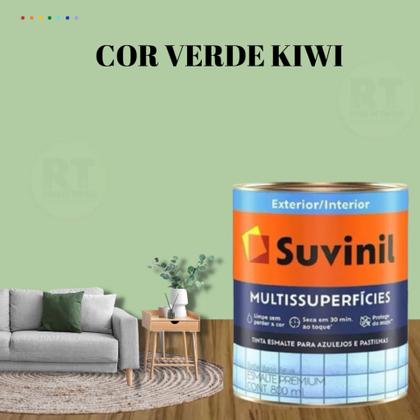 Imagem de Tinta Epóxi Suvinil Multissuperfícies Antimofo Base Água Cor Verde Lavável 800ml