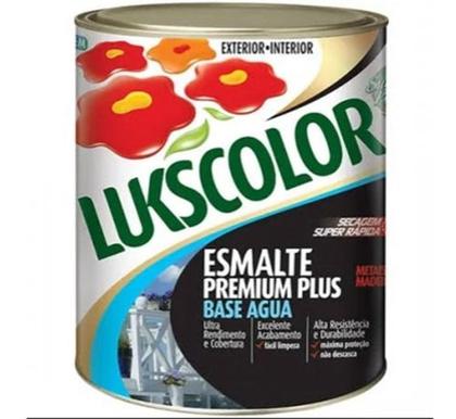 Imagem de Tinta Esmalte Acetinado Base Água Branco 900ml Lukscolor 1/4
