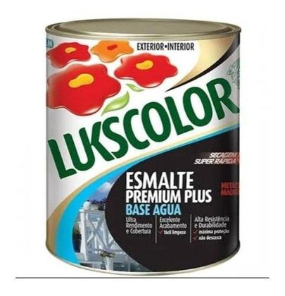 Imagem de Tinta Esmalte Acetinado Base Água Branco 900ml Lukscolor 1/4