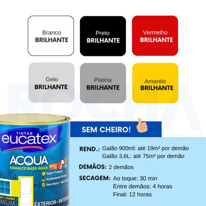 Imagem de Tinta Esmalte Base Água Brilhante para Ferro e Madeira 900ml