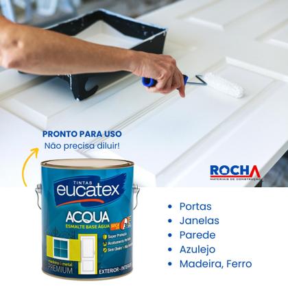 Imagem de Tinta Esmalte Base Água para Ferro e Madeira 3,6l
