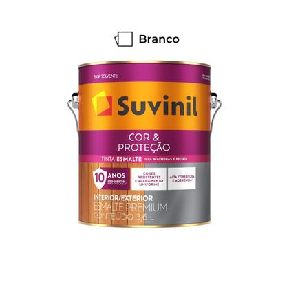 Imagem de  Tinta Esmalte Cor e Proteção Branco Fosco 0,9L Suvinil 