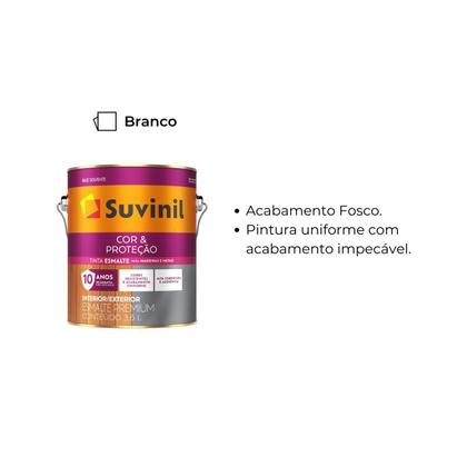Imagem de  Tinta Esmalte Cor e Proteção Branco Fosco 0,9L Suvinil 