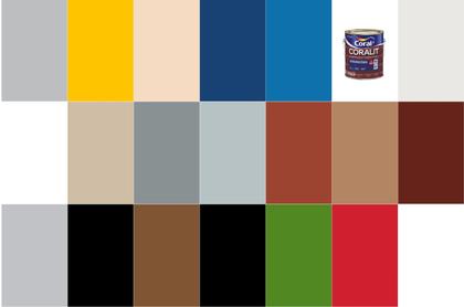 Imagem de Tinta Esmalte Coralit Alto Brilho Coral - Diversas Cores - 900ml