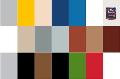 Imagem de Tinta Esmalte Coralit Alto Brilho Coral - Diversas Cores - 900ml