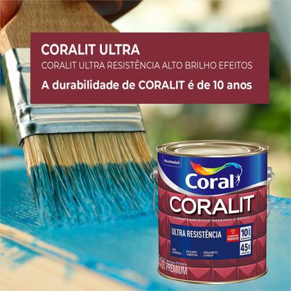 Imagem de Tinta Esmalte Coralit Ultra Brilhante Alta Aderencia Coral 3,6l