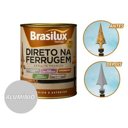 Imagem de Tinta Esmalte Direto Na Ferrugem Resistente 3,6 Litros Brasilux