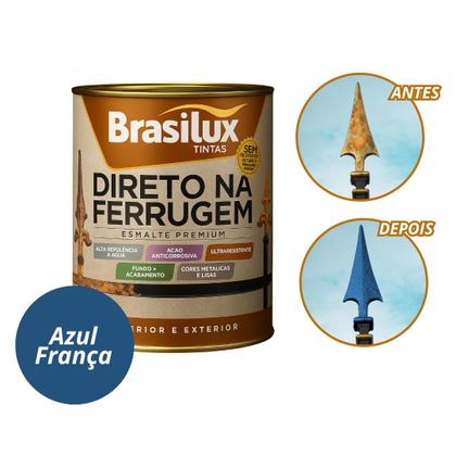 Imagem de Tinta Esmalte Direto Na Ferrugem Resistente 3,6 Litros Brasilux