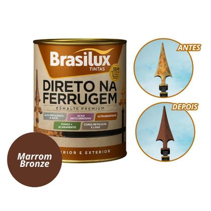 Imagem de Tinta Esmalte Direto Na Ferrugem Resistente 3,6 Litros Brasilux