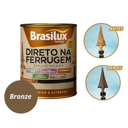 Imagem de Tinta Esmalte Direto Na Ferrugem Resistente 3,6 Litros Brasilux