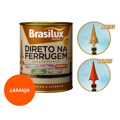 Imagem de Tinta Esmalte Direto Na Ferrugem Resistente 3,6 Litros Brasilux