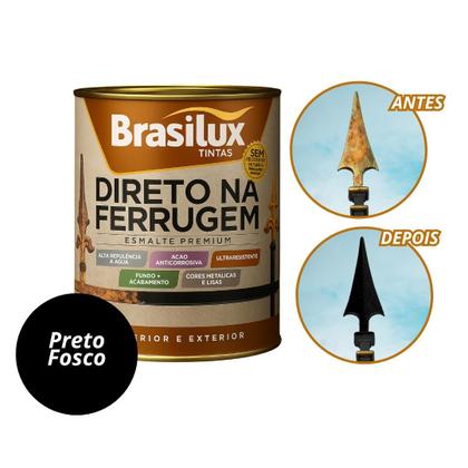 Imagem de Tinta Esmalte Direto Na Ferrugem Resistente 3,6 Litros Brasilux