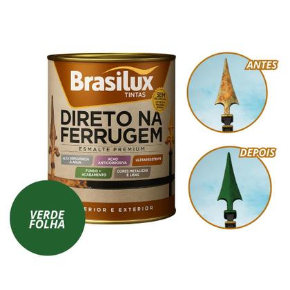 Imagem de Tinta Esmalte Direto Na Ferrugem Resistente 3,6 Litros Brasilux
