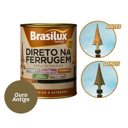Imagem de Tinta Esmalte Direto Na Ferrugem Resistente 3,6 Litros Brasilux
