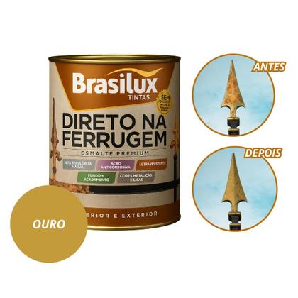 Imagem de Tinta Esmalte Direto Na Ferrugem Resistente 3,6 Litros Brasilux