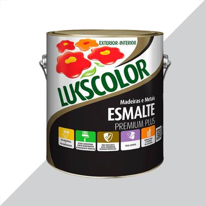 Imagem de Tinta esmalte lukscolor alto brilho 3600ml aluminio