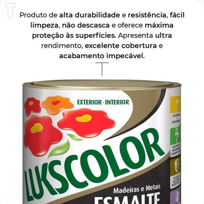 Imagem de Tinta esmalte lukscolor alto brilho 900ml marfim