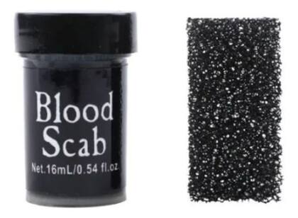 Imagem de Tinta Facial Crosta Sangue Artificial Preto Halloween 16ml
