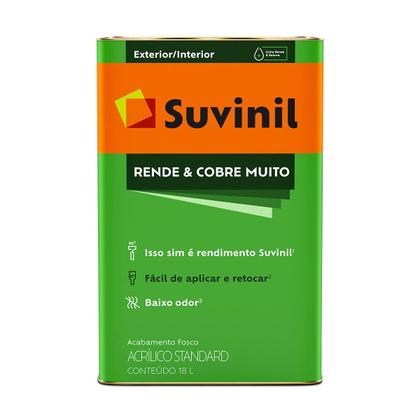 Imagem de Tinta fosco acrilico rende e cobre muito cor branco 18lt