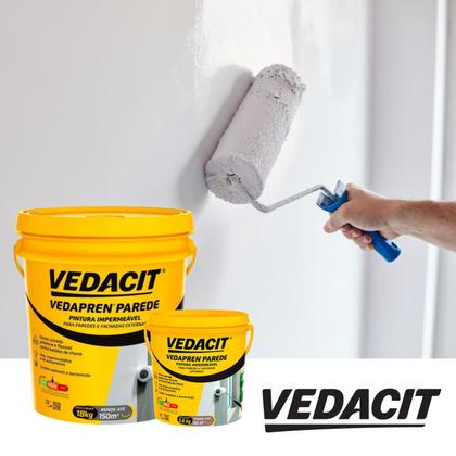 Imagem de Tinta Impermeabilizante Vedapren Parede Branco 18kg Vedacit