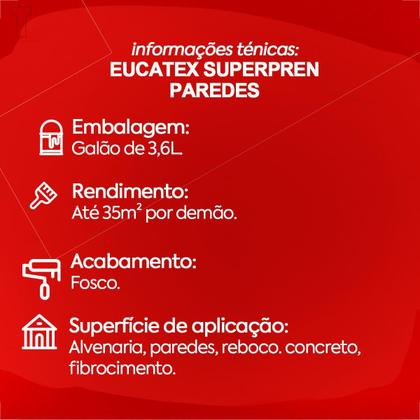 Imagem de Tinta impermeavel superpren eucatex parede externa 3600ml branco